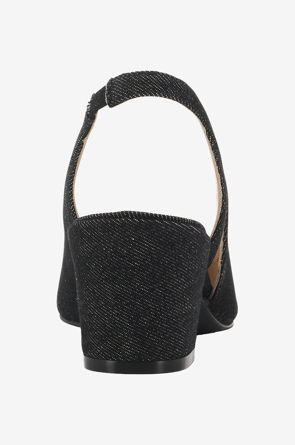 Escarpins à bride arrière en denim et cuir Sleek 50 Slingback