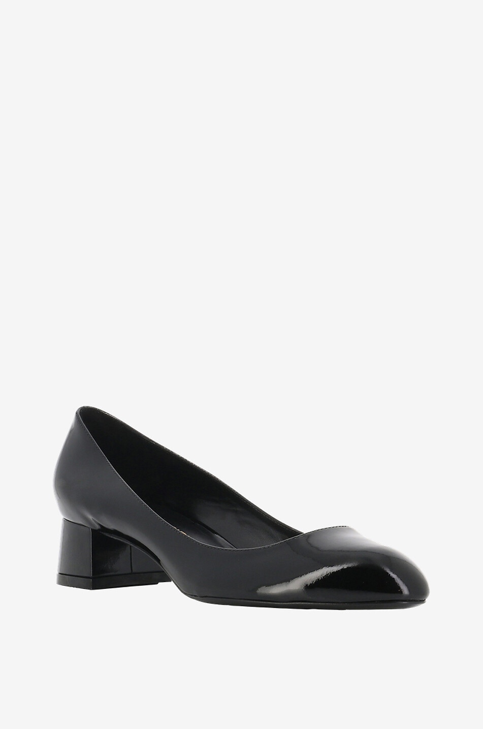 Escarpins à talon carré en cuir verni Vivienne 35