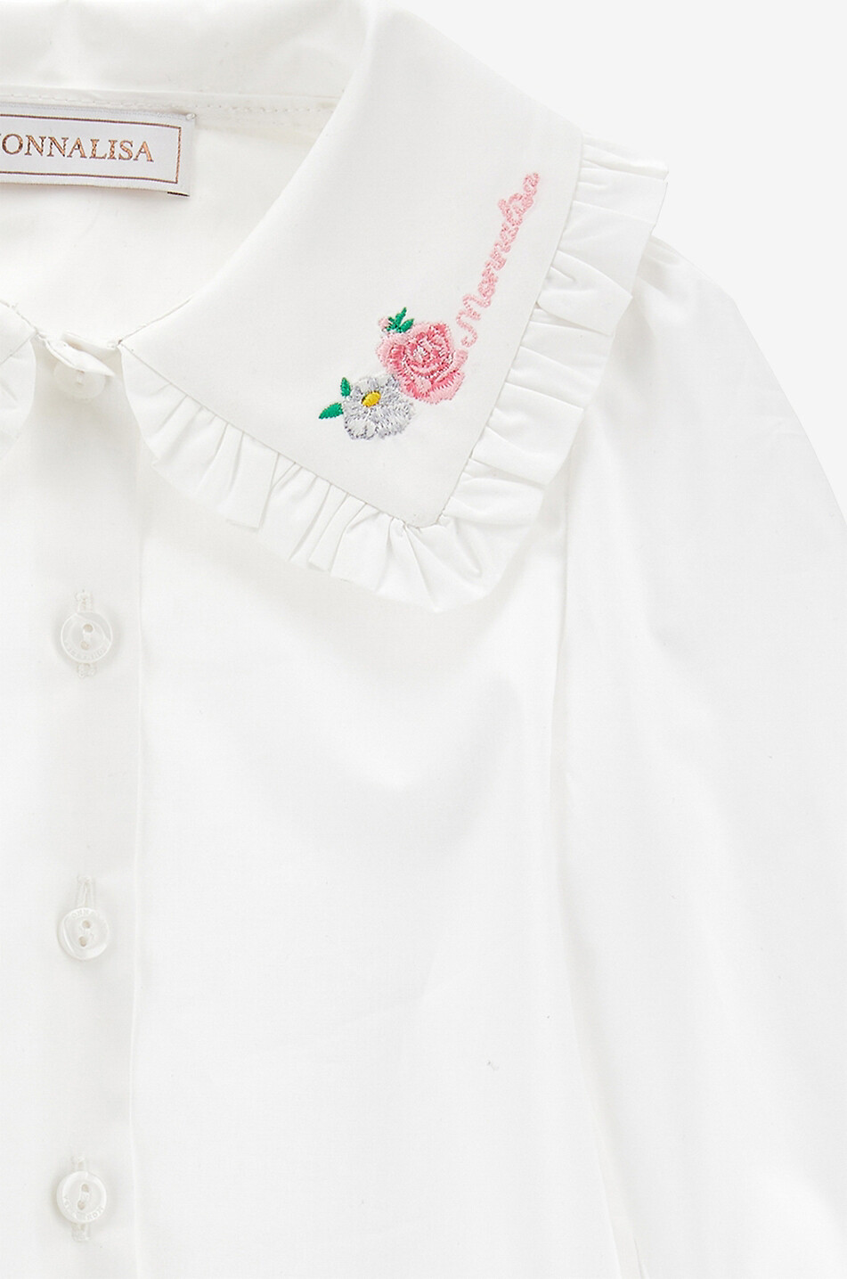 Baby-Bluse mit besticktem Kragen