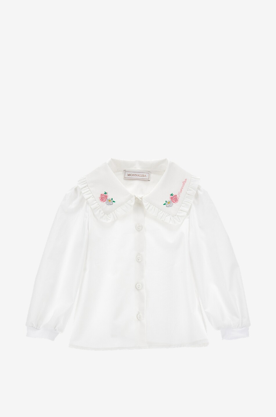 Baby-Bluse mit besticktem Kragen