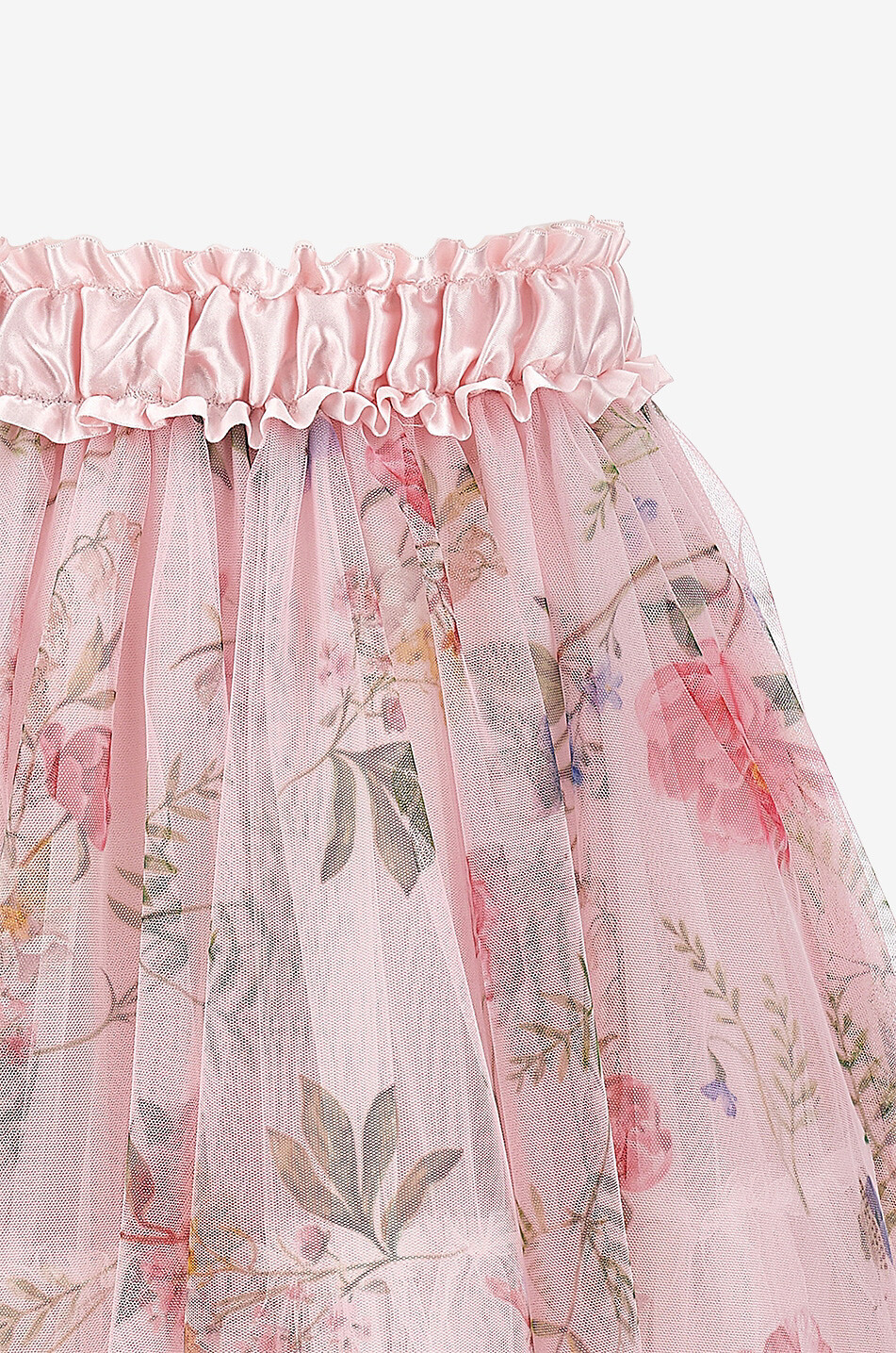 Jupe asymétrique fille en tulle Botanic Garden