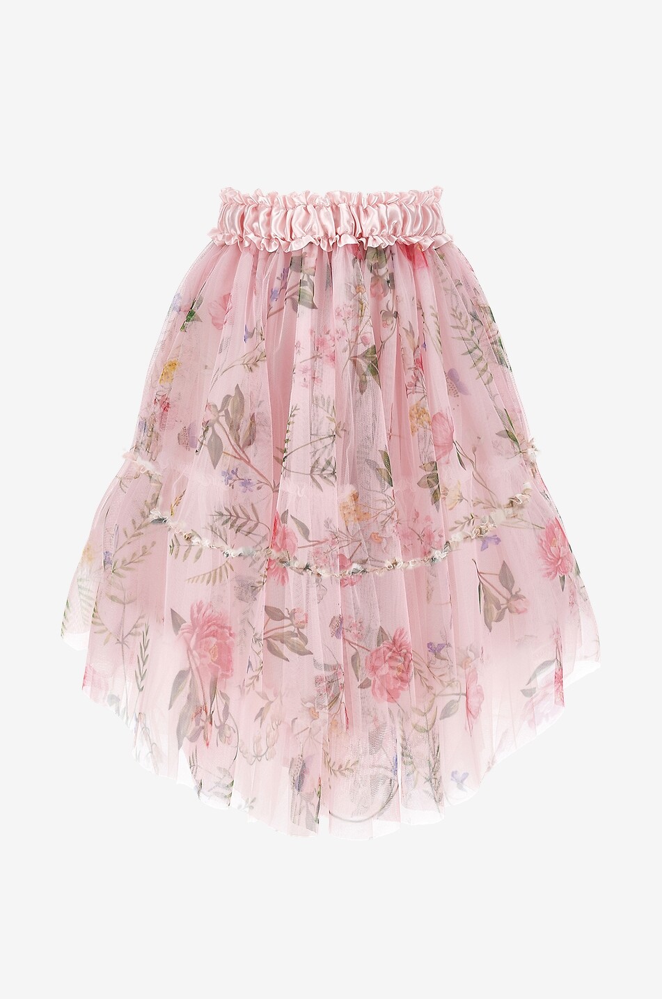 Jupe asymétrique fille en tulle Botanic Garden