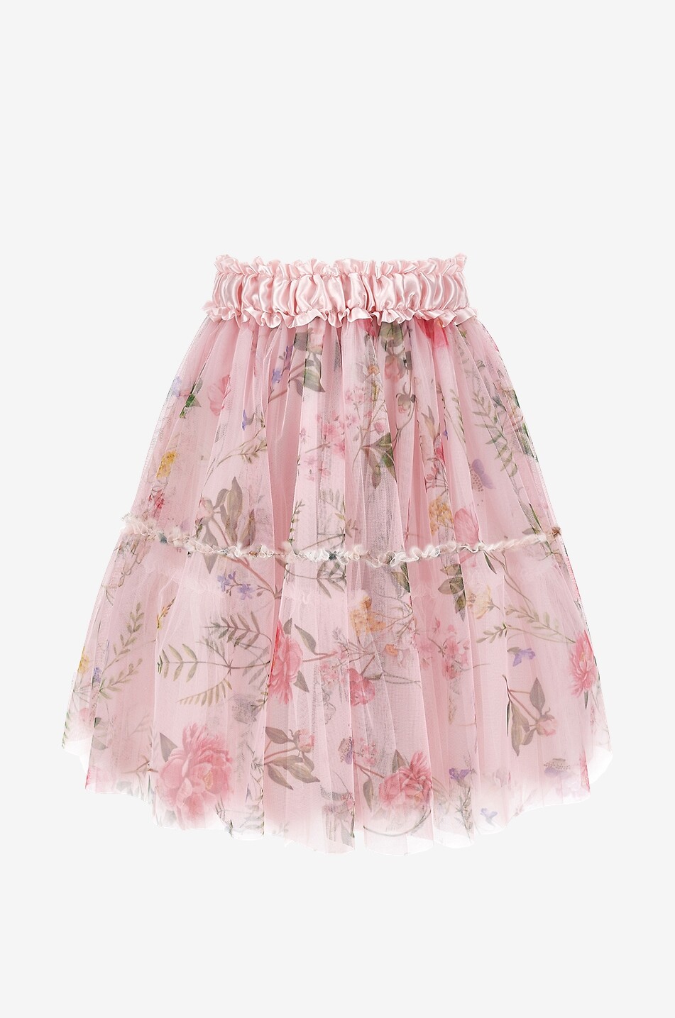 Botanic Garden asymmetric girl's tulle rock