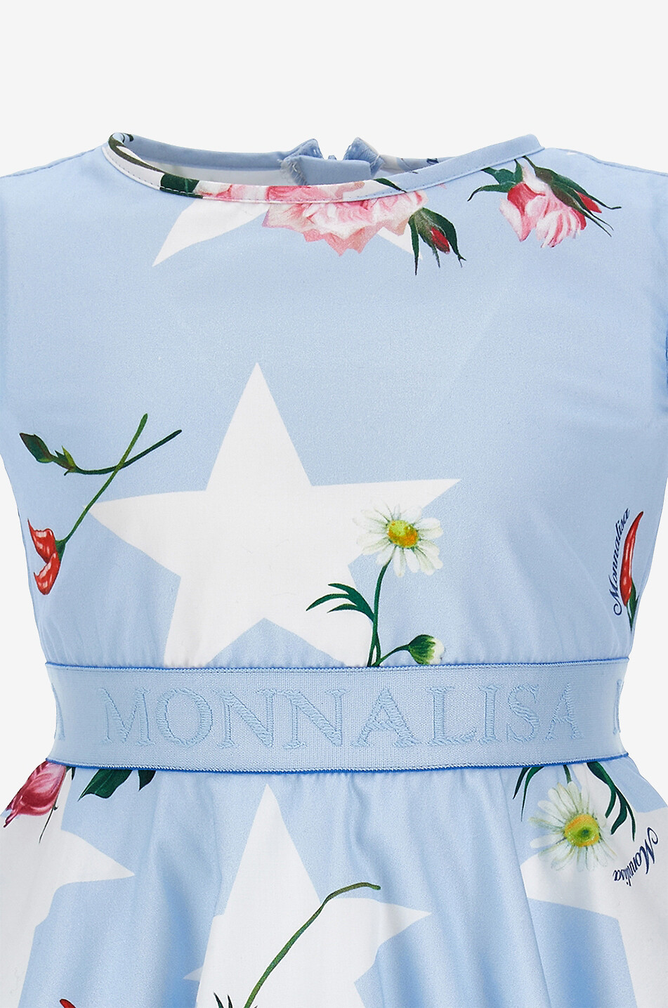 MONNALISA Robe fille en popeline St. Tropez Stars Fille BLEU CLAIR 4