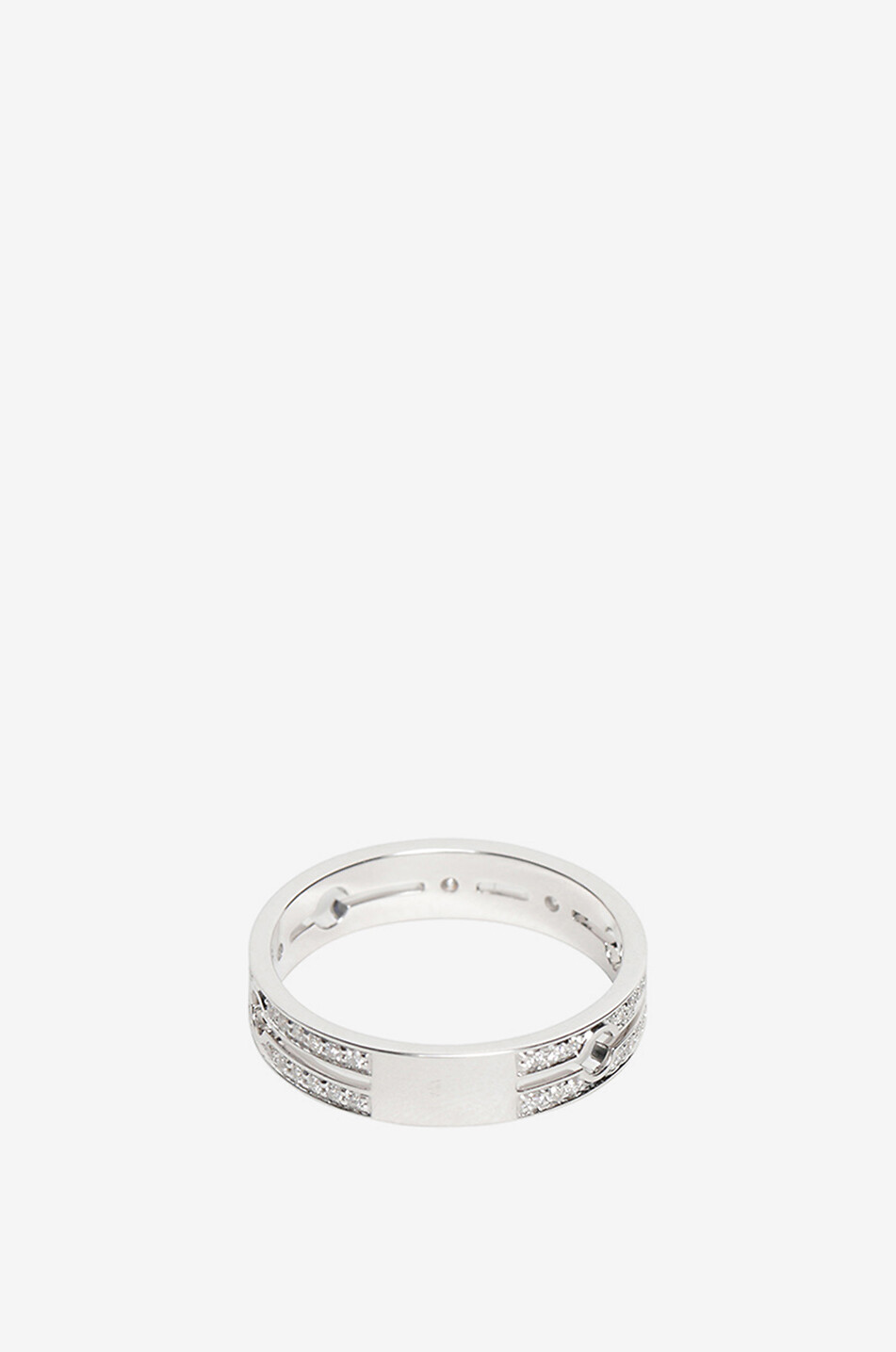 DINH VAN Pulse Petit Modèle white gold and diamond ring Women GREY 2