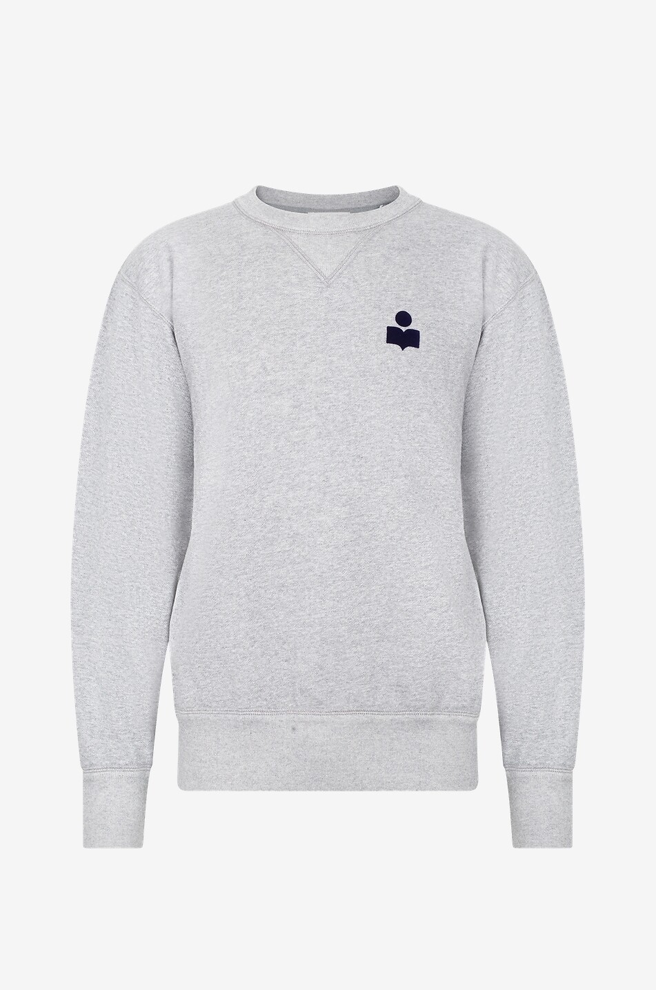 Mike flock print logo crewneck sweatshirt