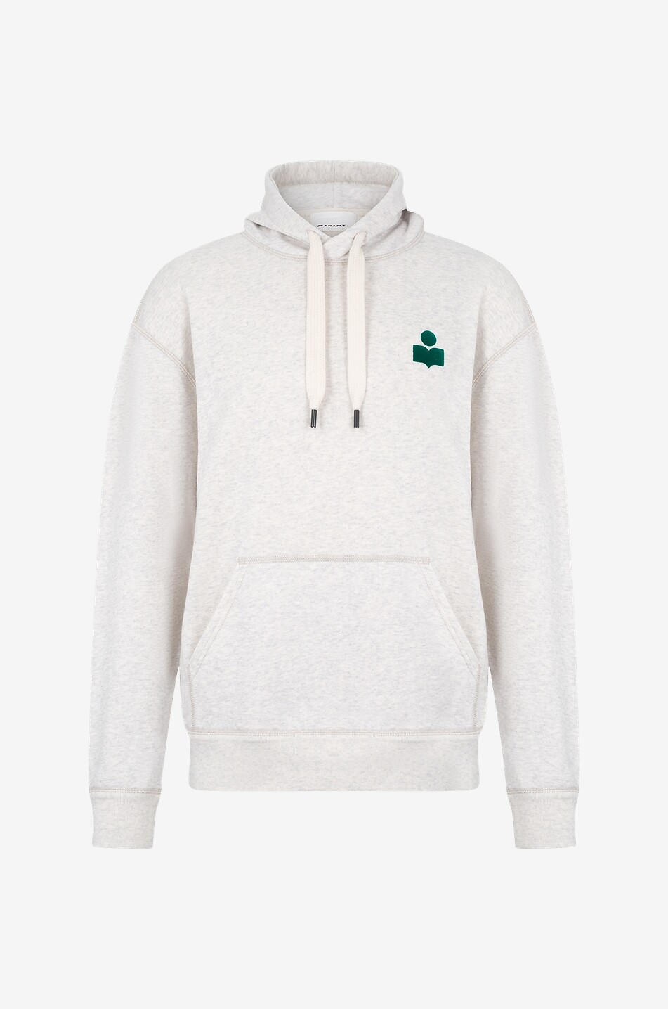 Matte mottled hooded sweatshirt