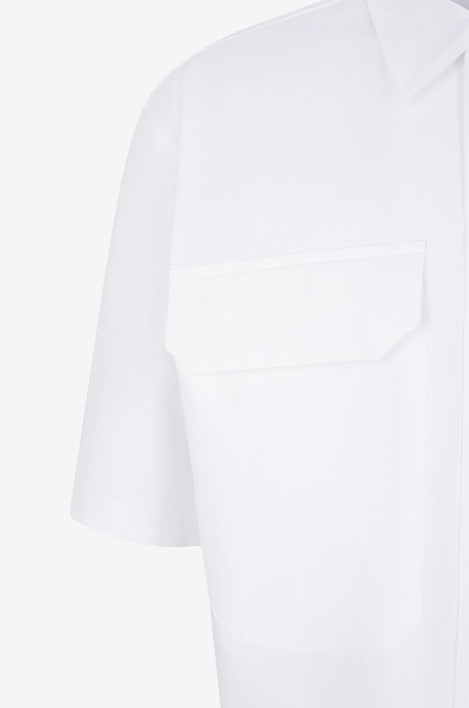 JIL SANDER Kurzarm-Hemd Heavy Organic Cotton Poplin Herren WEISS 6