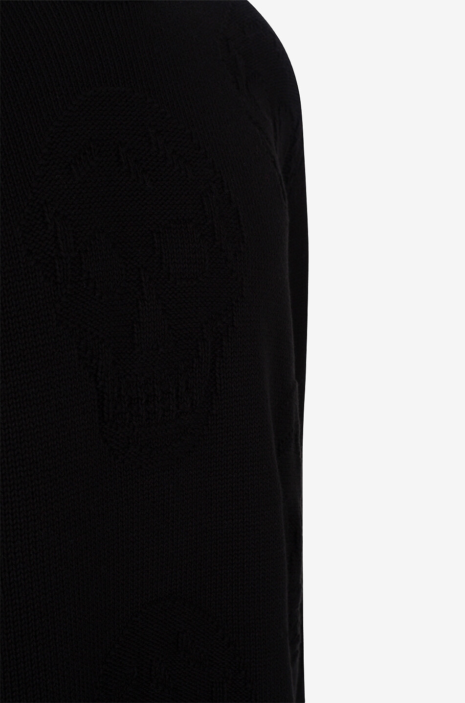 ALEXANDER McQUEEN Pull en coton à motifs Textured Skull Homme NOIR 3