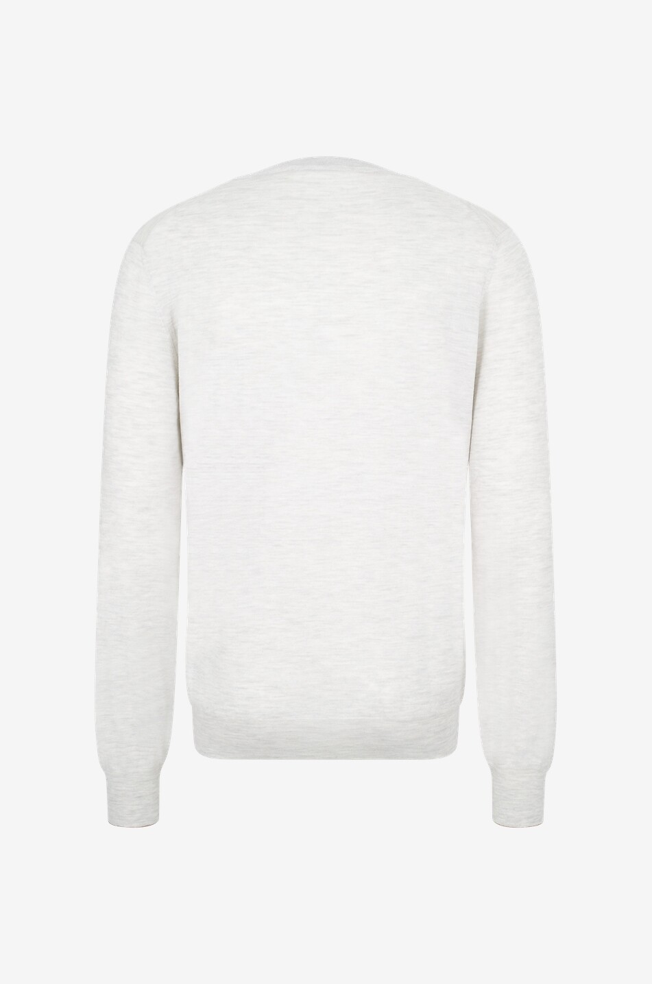 BRUNELLO CUCINELLI Fine wool and cashmere crewneck jumper Men LIGHT GREY 2