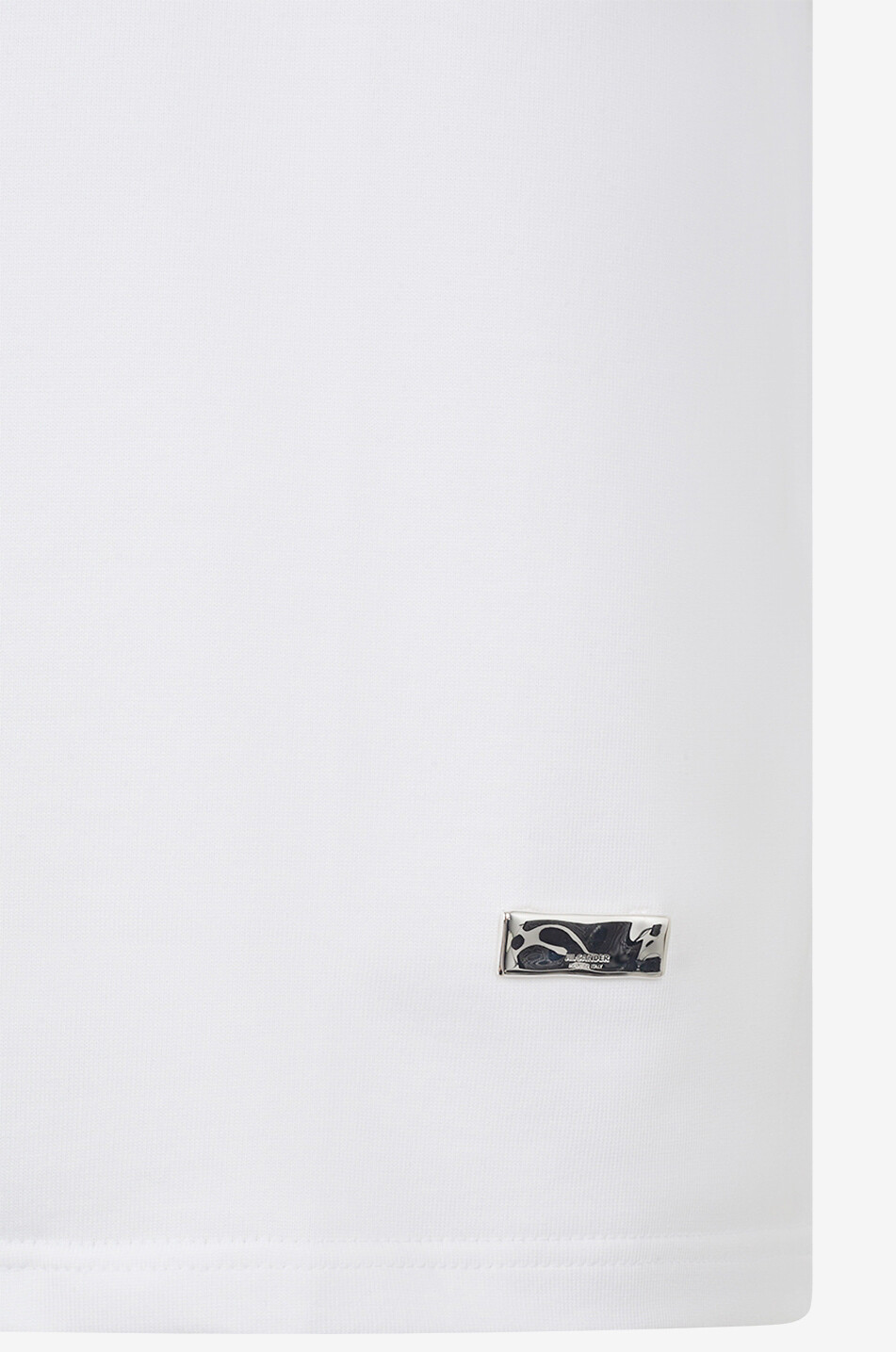 JIL SANDER Kurzarm-T-Shirt High Twisted Sea Island Herren WEISS 3