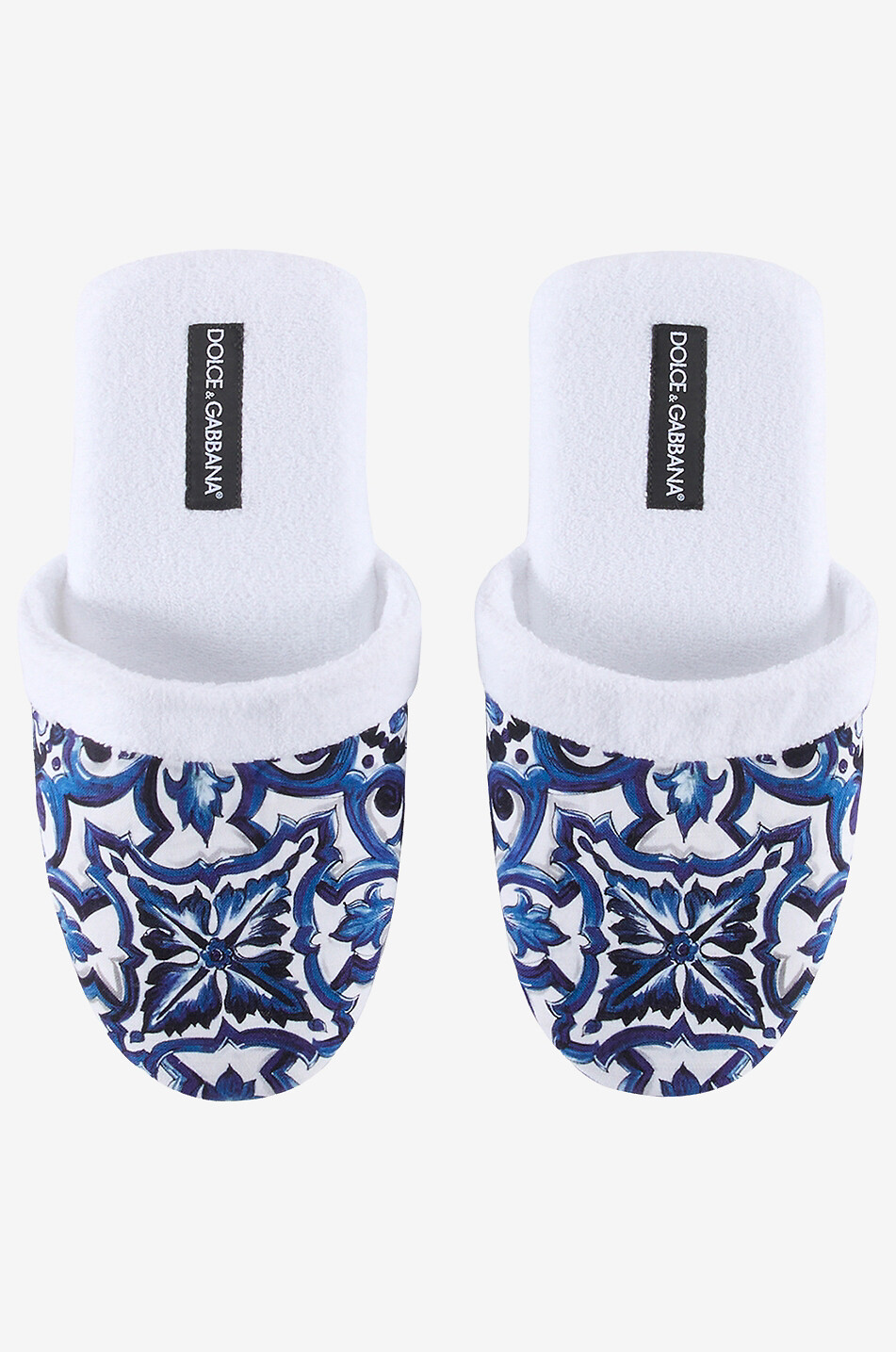DOLCE & GABBANA Chaussons en éponge Blu Mediterraneo Femme BLEU FONCE 3