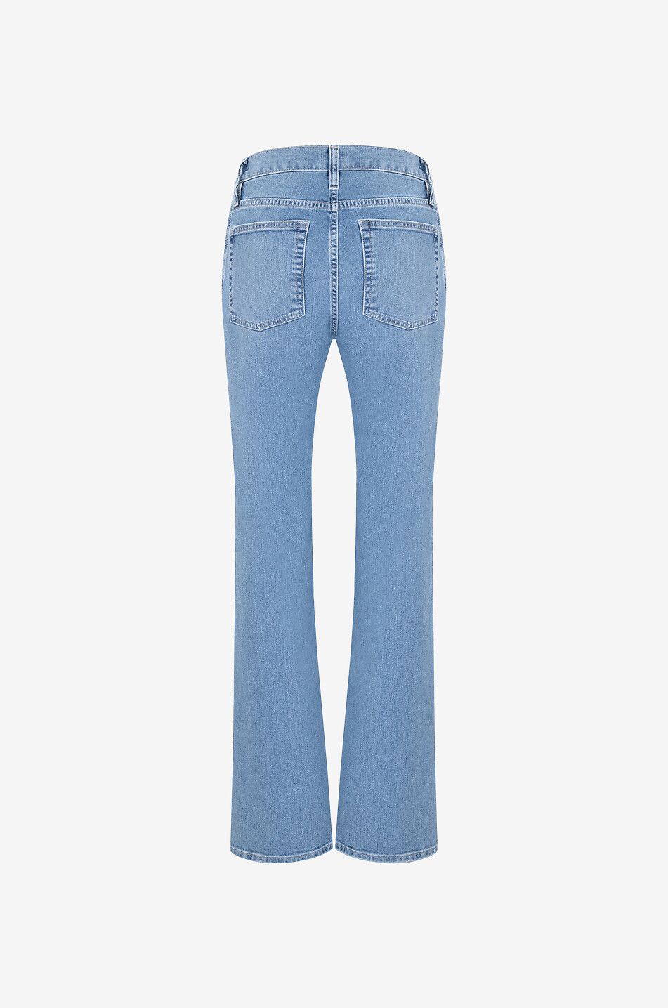 FRAME Jean droit en coton The Slim Stacked Femme BLEU 2