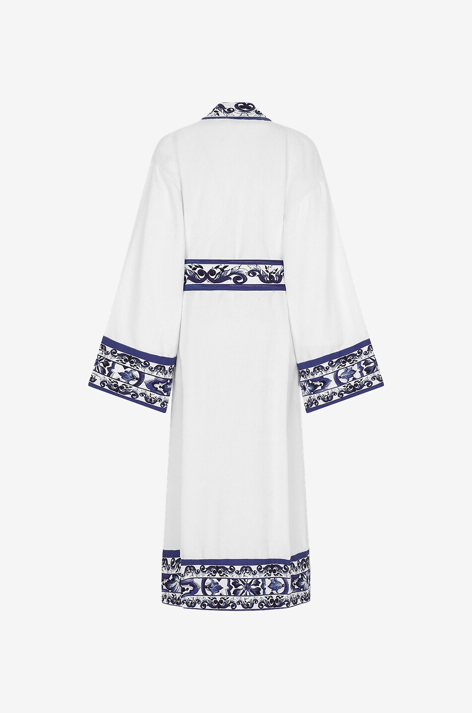 DOLCE & GABBANA Frottee-Bademantel Blu Mediterraneo Damen WEISS 2