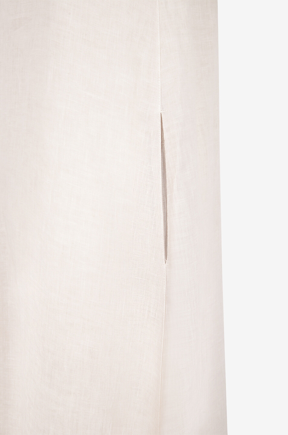120% LINO Robe sans manches longue en lin Femme Beige clair 4