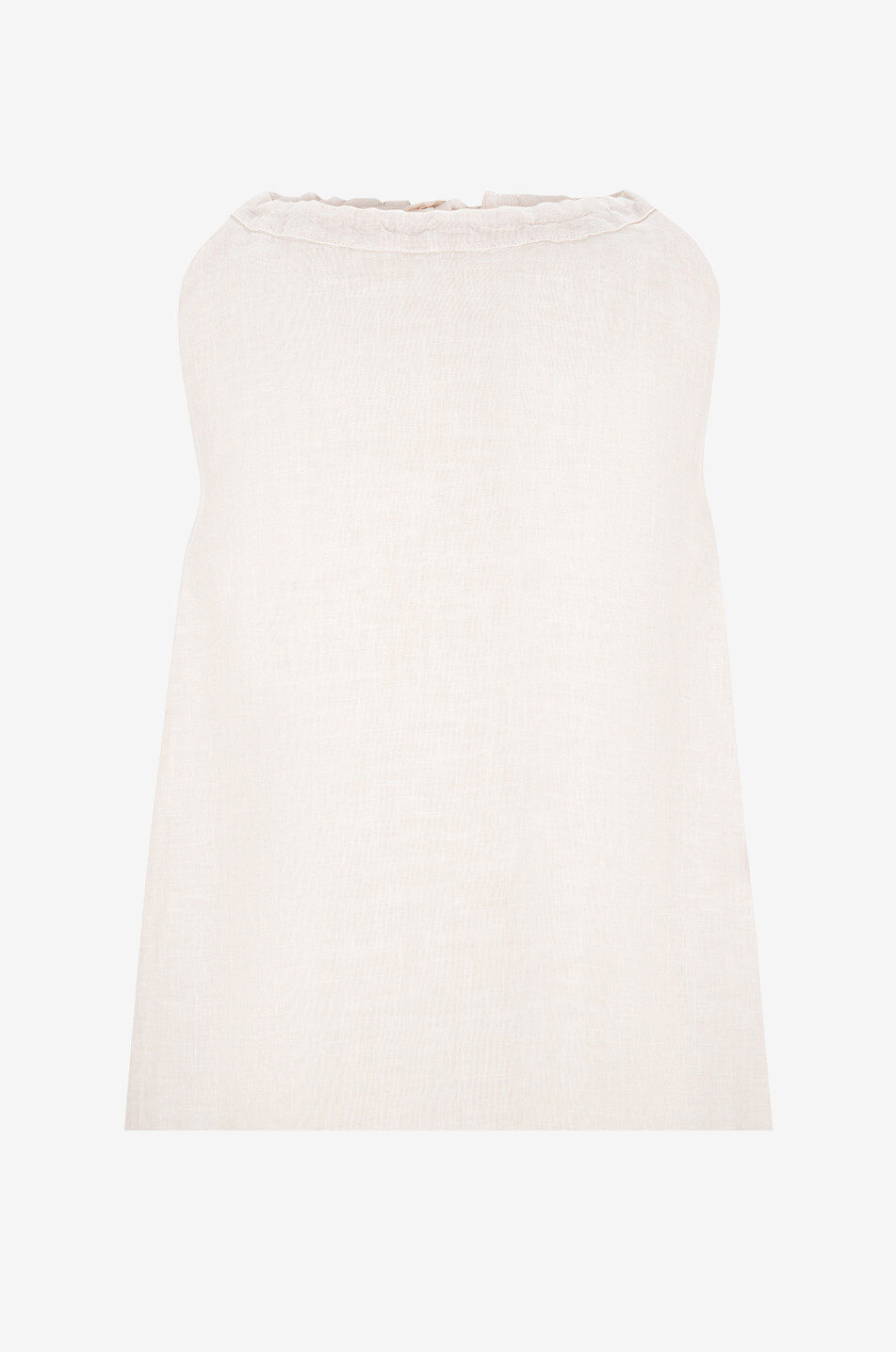 120% LINO Robe sans manches longue en lin Femme Beige clair 2
