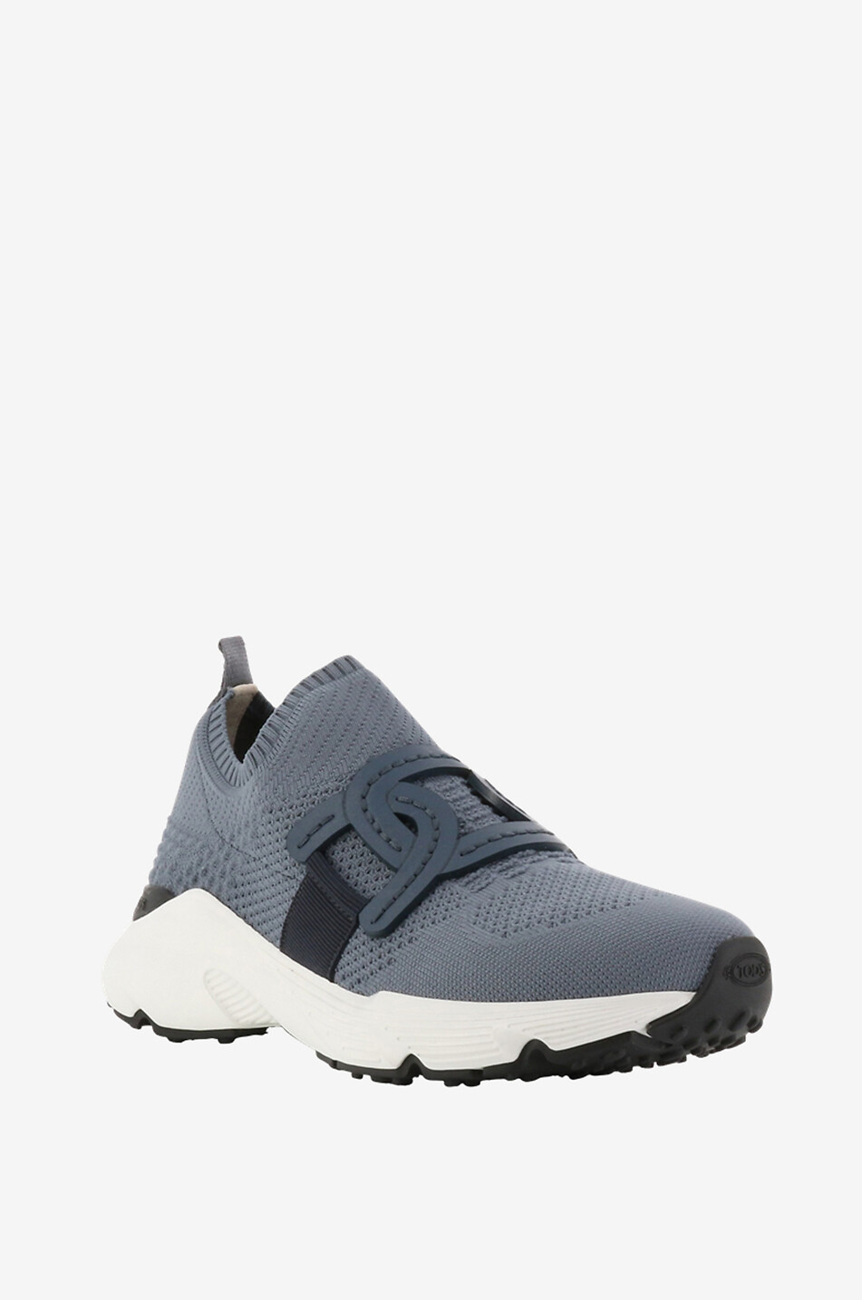 TOD'S Kate knit slip-on sneakers with leather Women DARK BLUE 1