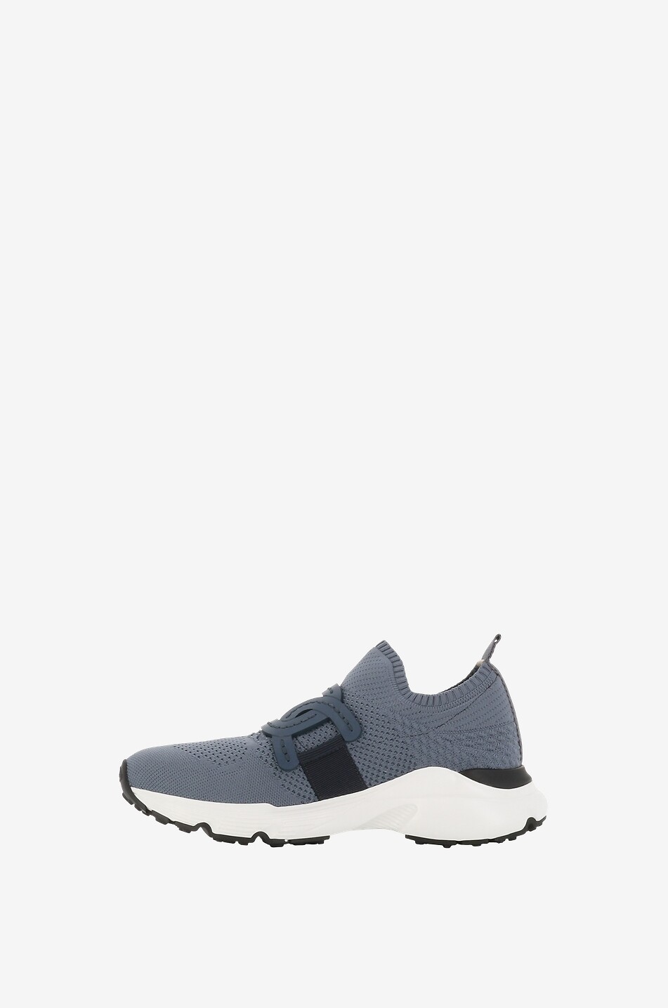 TOD'S Kate knit slip-on sneakers with leather Women DARK BLUE 3