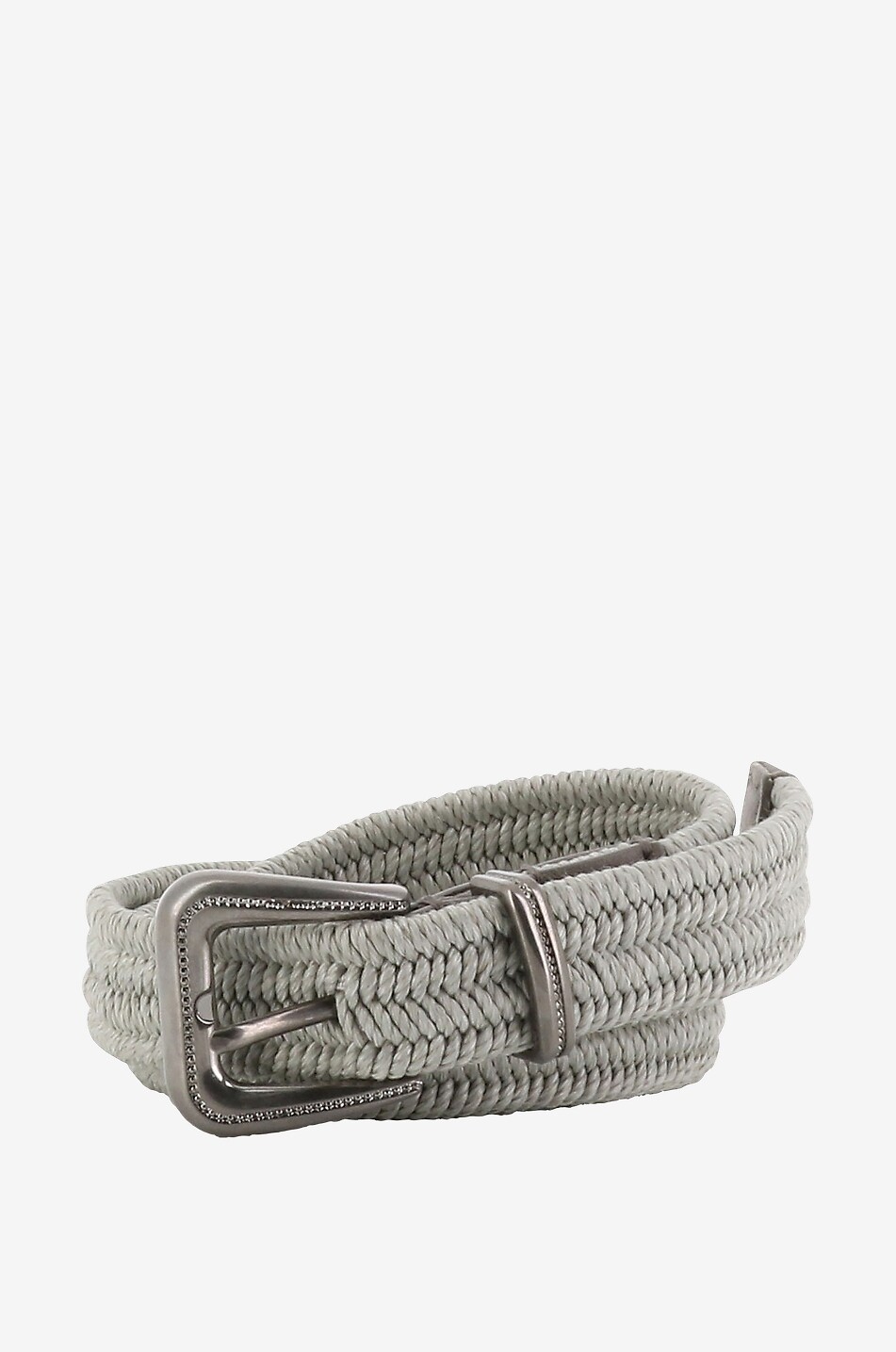 Ceinture tressée élastique en lin mélangé 25 mm