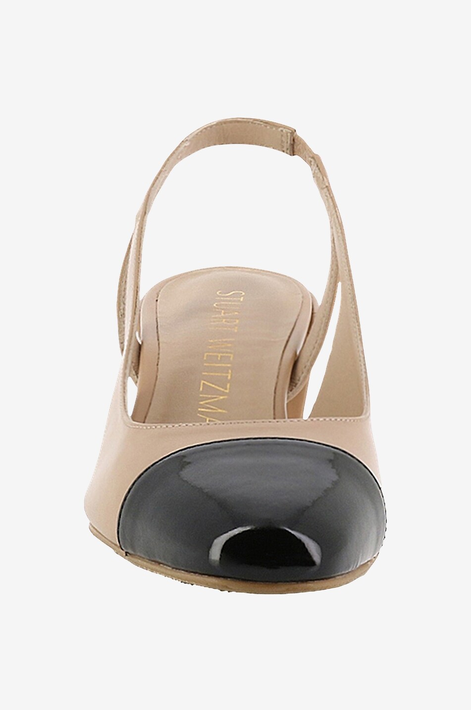 STUART WEITZMAN Slingback-Pumps aus Glatt- und Lackleder Sleek 50 Damen BEIGE 2