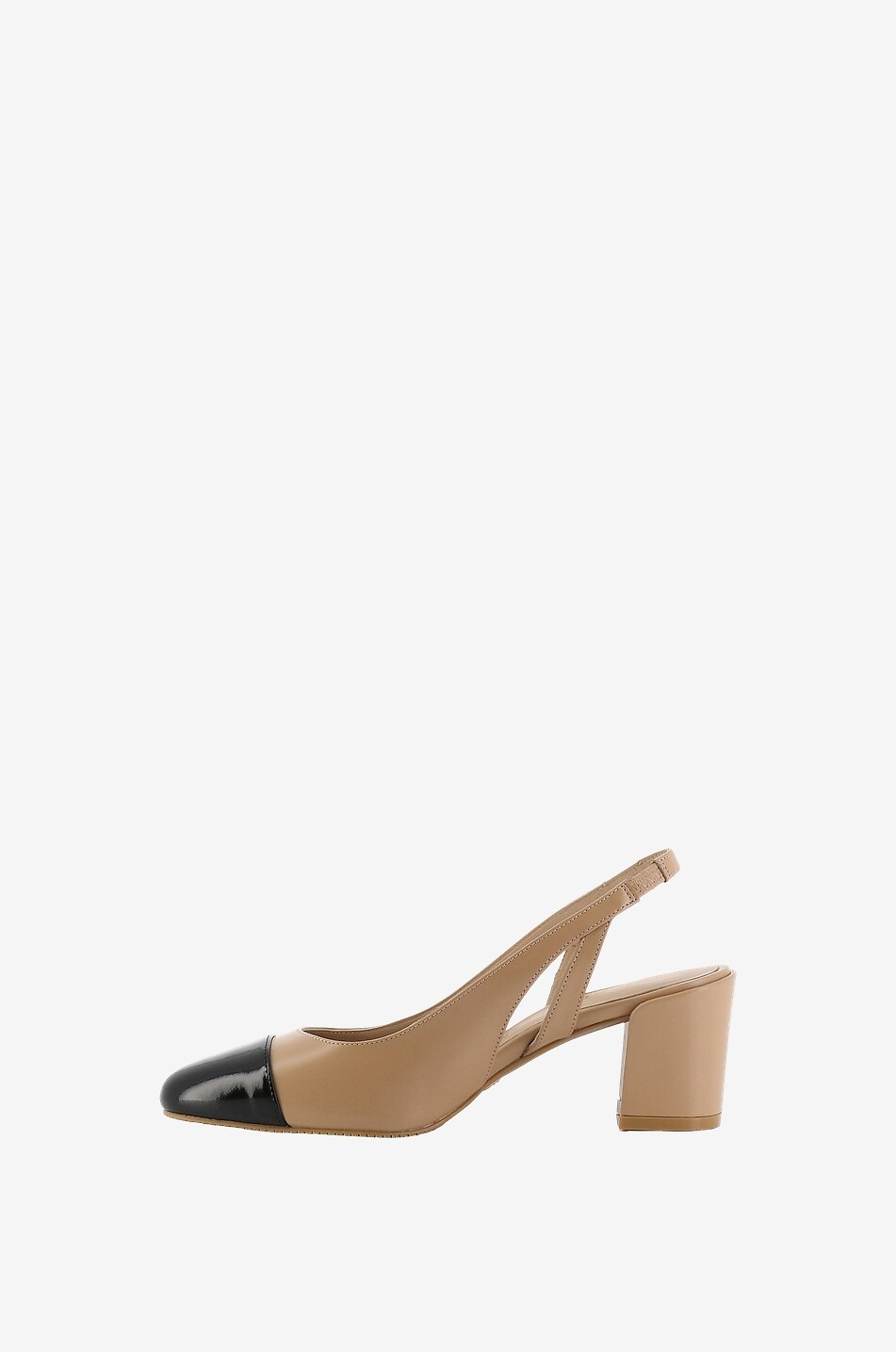 STUART WEITZMAN Slingback-Pumps aus Glatt- und Lackleder Sleek 50 Damen BEIGE 3