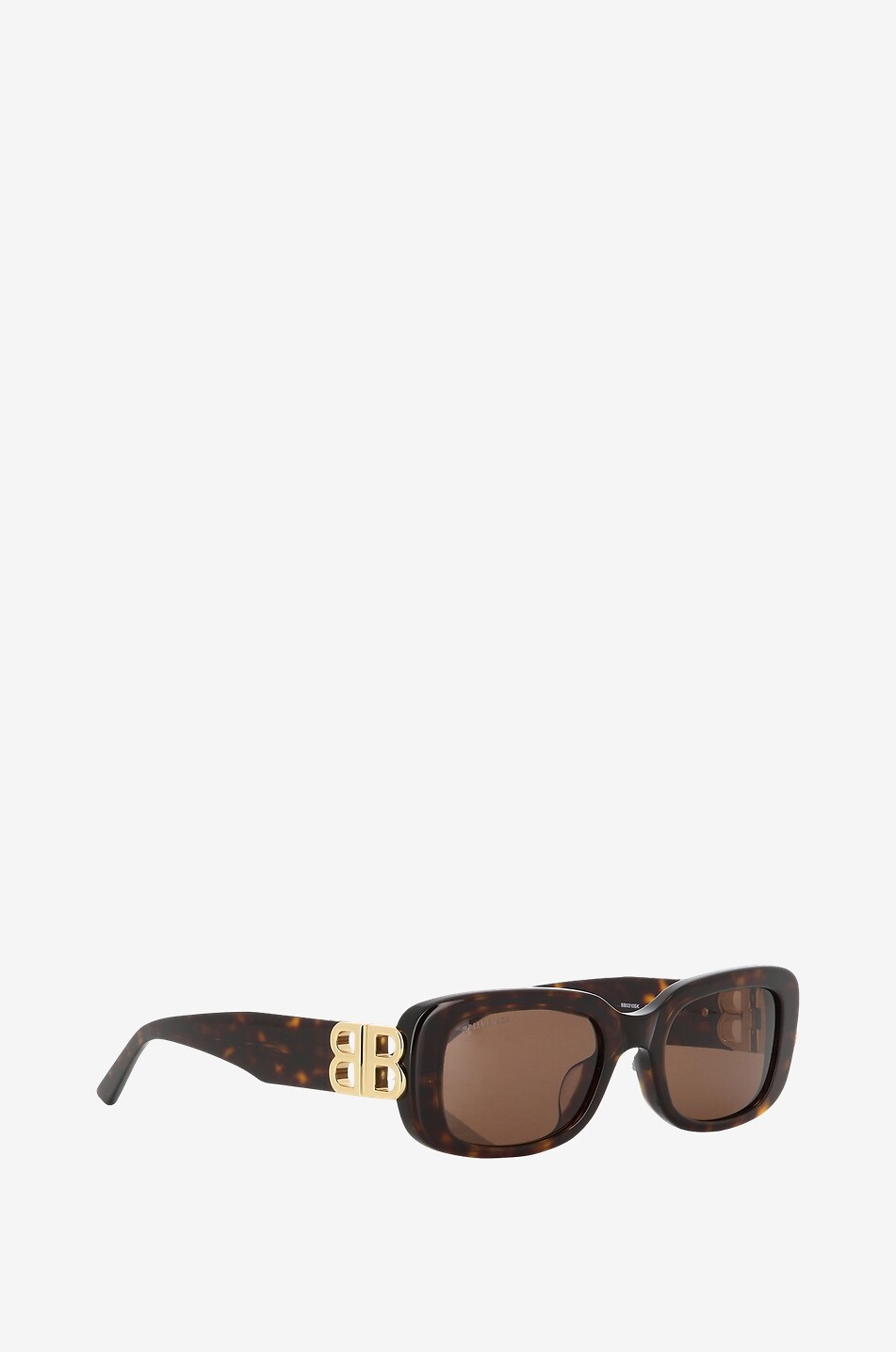 BALENCIAGA Dynasty Rectangle tortoise effect acetate sunglasses Women BROWN 2