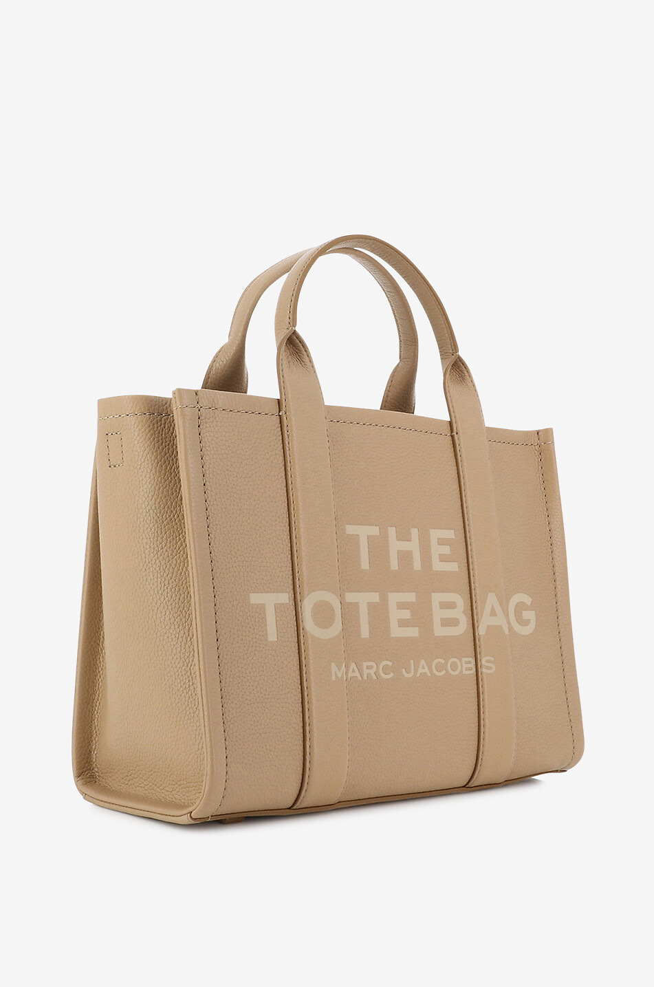MARC JACOBS The Leather Medium Tote grained leather tote bag Women CAMEL 2