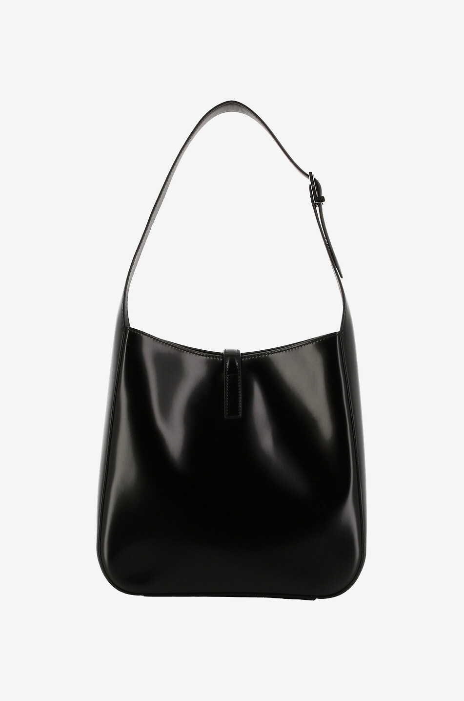 SAINT LAURENT PARIS Le 5 à 7 Small shiny canvas tote bag Women BLACK 3