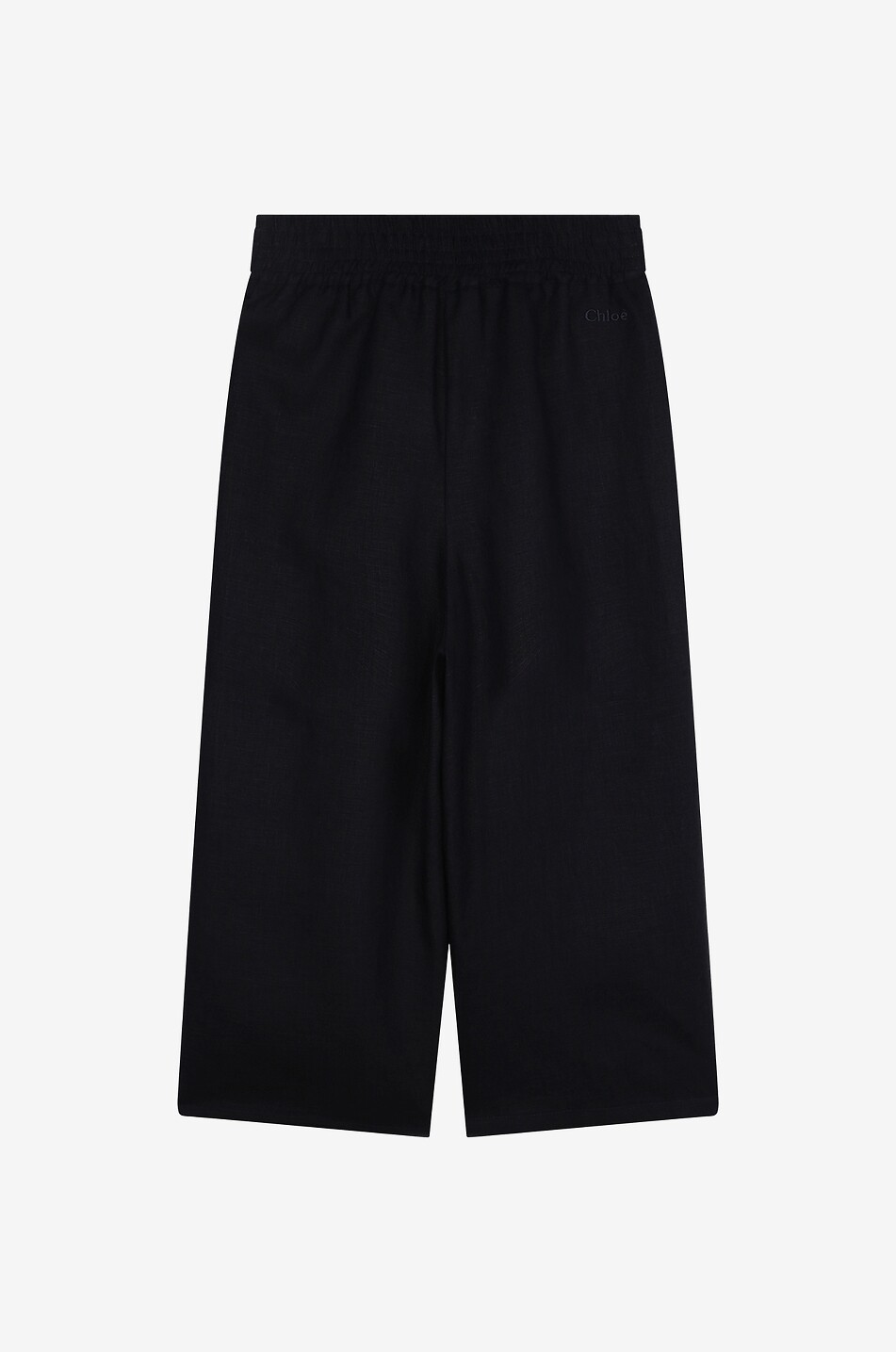 CHLOE Pantalon large taille haute en lin fille Fille BLEU FONCE 2
