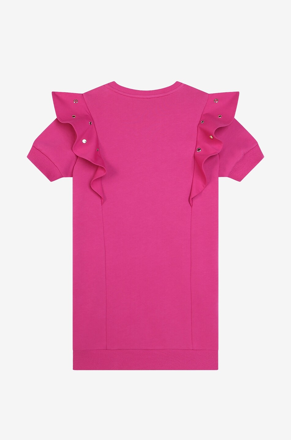 CHLOE Robe sweat à manches courtes fille embellie de volants Fille ROSE FONCÉ 2