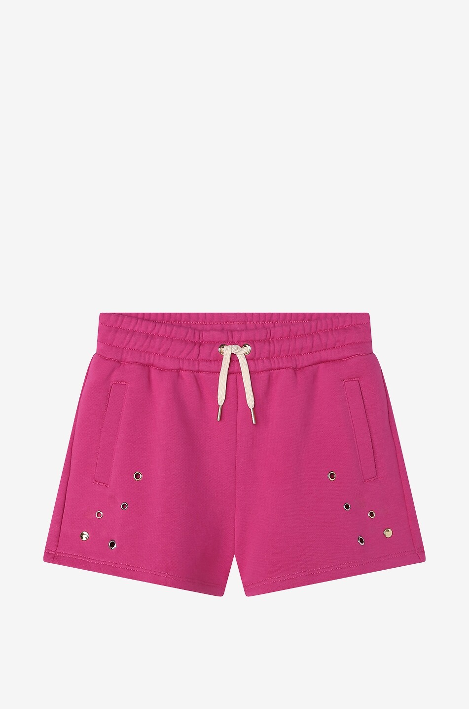 Mädchen-Sweat-Shorts mit Ösen