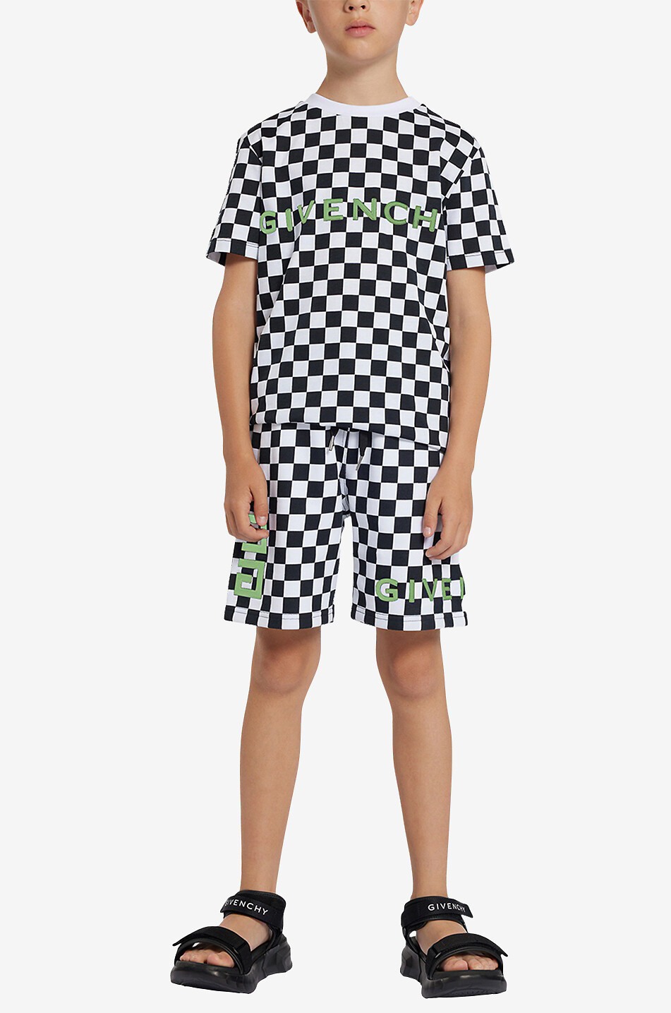 GIVENCHY Jungen-T-Shirt mit Schachbrettmotiv und Logo Junge BUNT 3