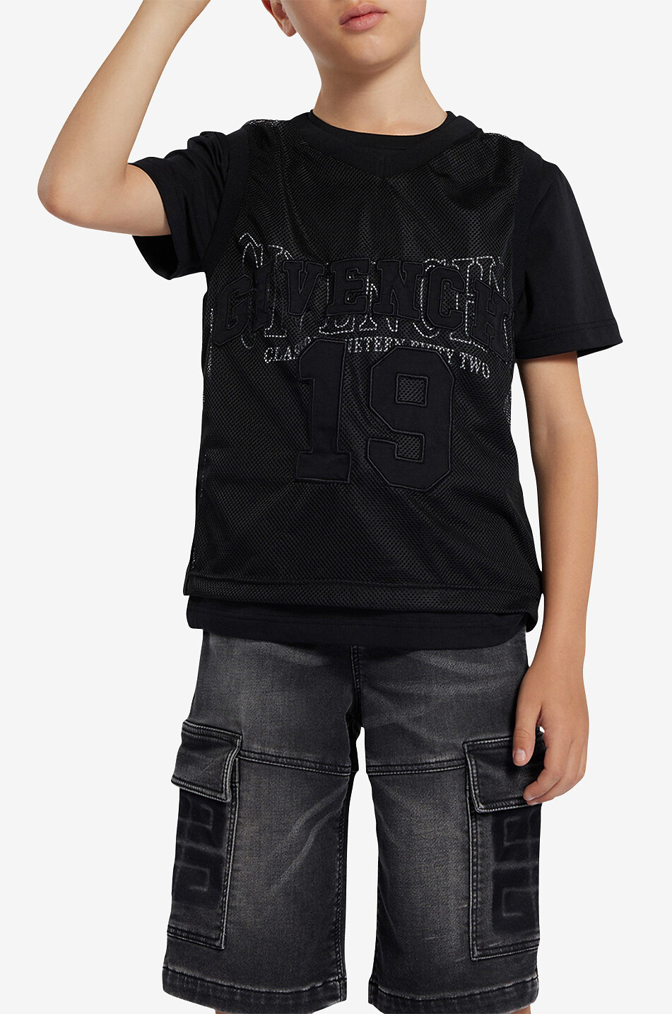GIVENCHY Casquette garçon en gabardine Varsity Logo Garçon NOIR 3