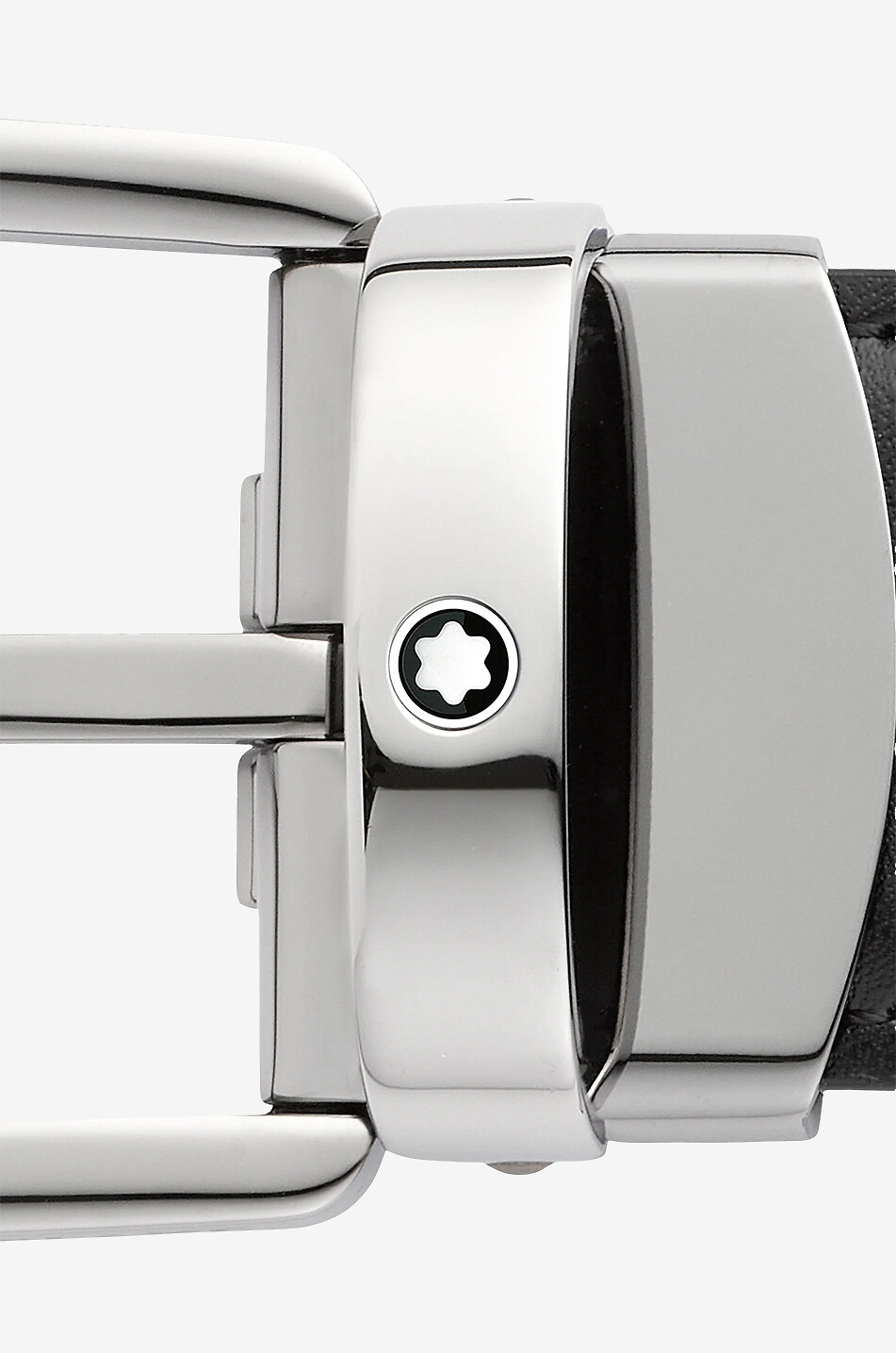 MONTBLANC Horseshoe Buckle reversible smooth leather belt - 30 mm Men BLACK 3