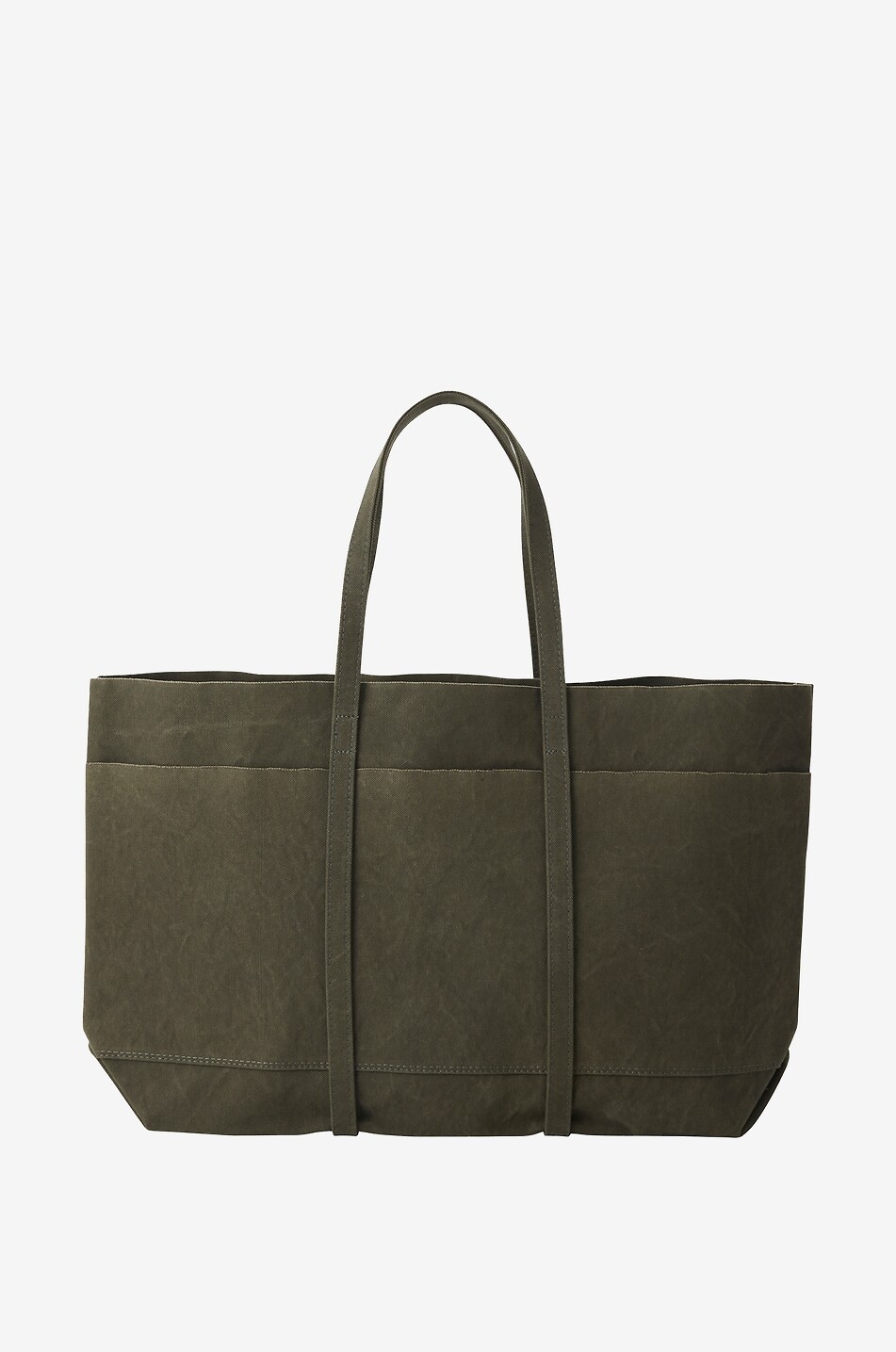 AMIACALVA Large canvas tote bag Men KHAKI 1