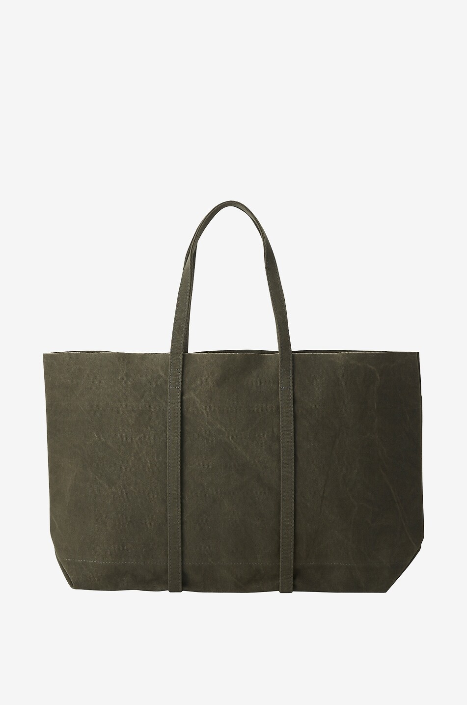 AMIACALVA Large canvas tote bag Men KHAKI 2