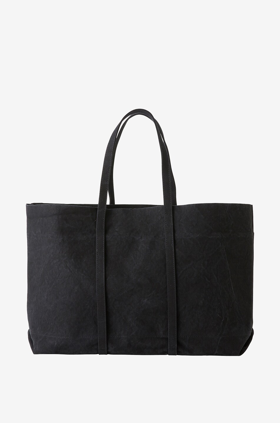 AMIACALVA Large canvas tote bag Men BLACK 2