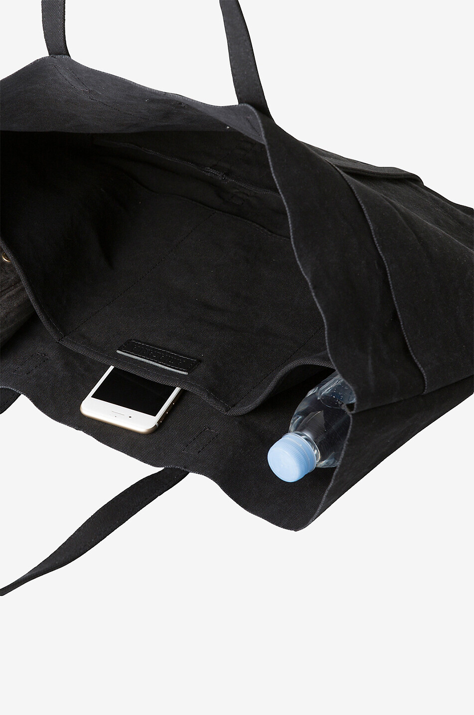 AMIACALVA Large canvas tote bag Men BLACK 4