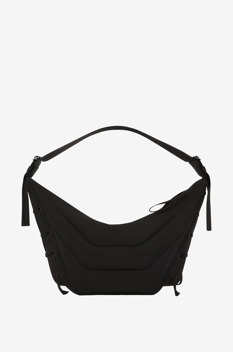 LEMAIRE Soft Game Moyen nylon shoulder bag Men DARK BROWN 1