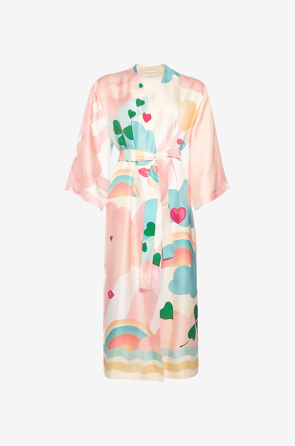 ERES Kimono long en sergé de soie Royaume Femme MULTICOLORE1 1