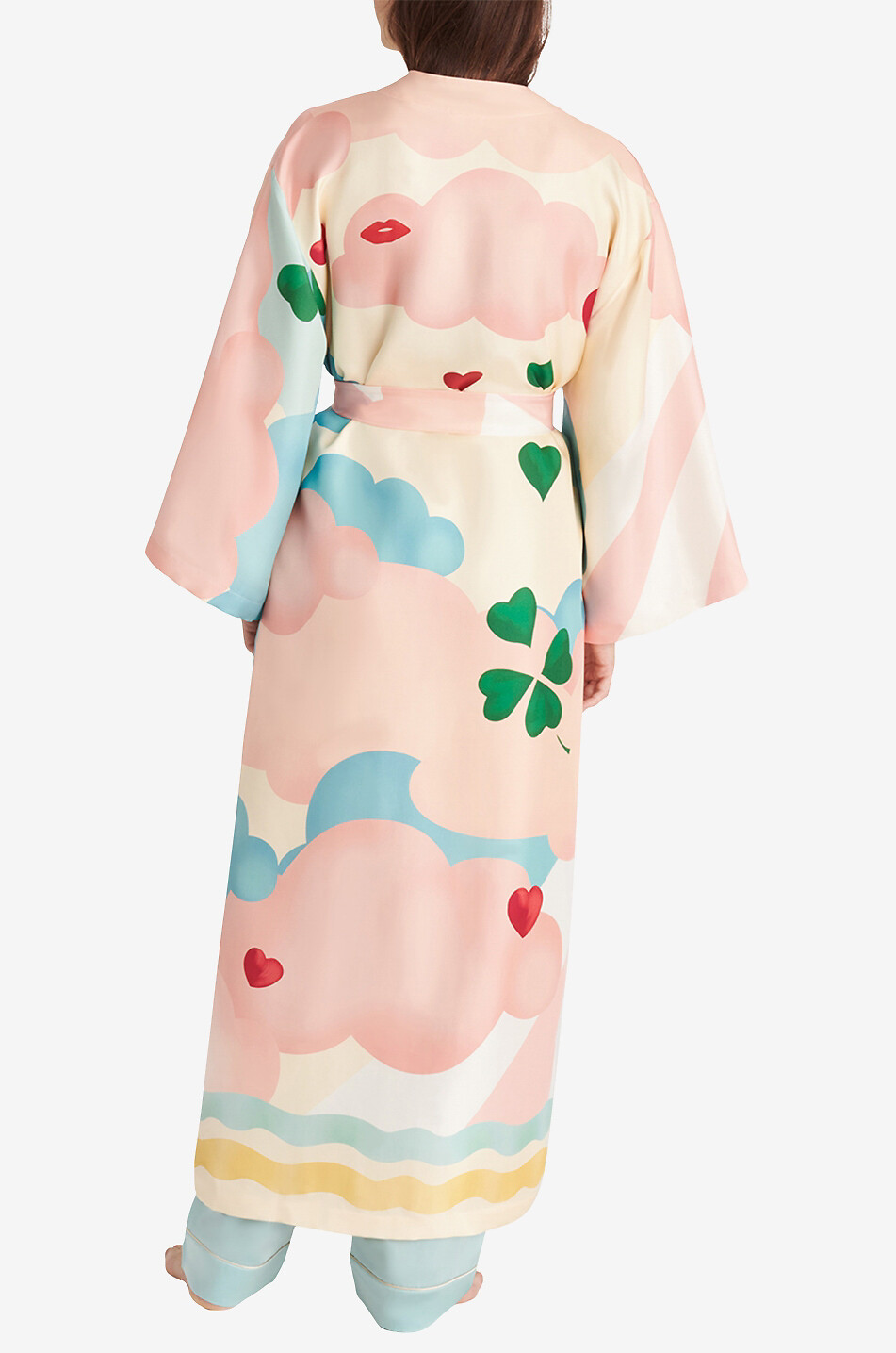 ERES Kimono long en sergé de soie Royaume Femme MULTICOLORE1 4