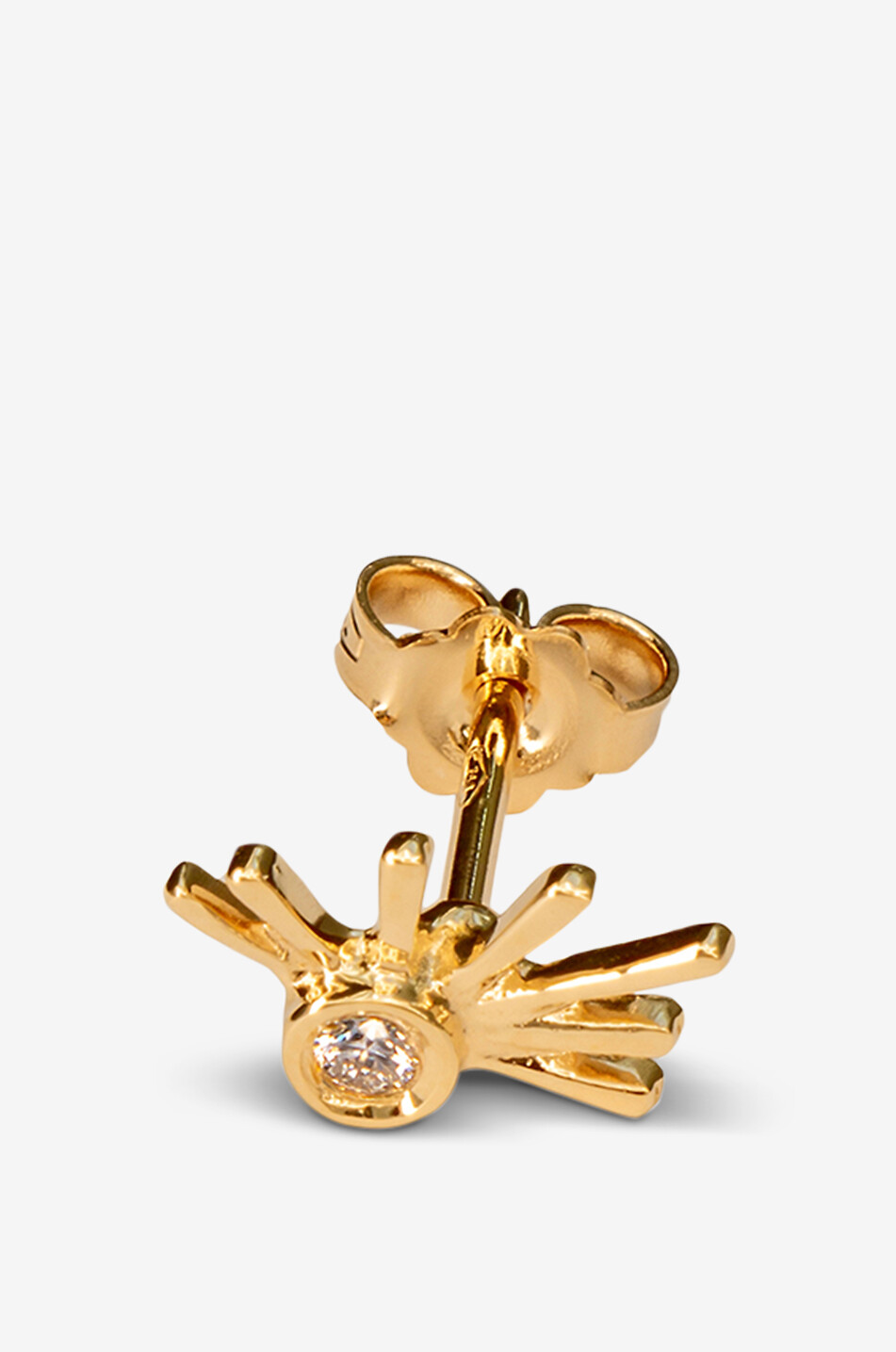 Mono clou d'oreilles en or jaune et diamant Demi