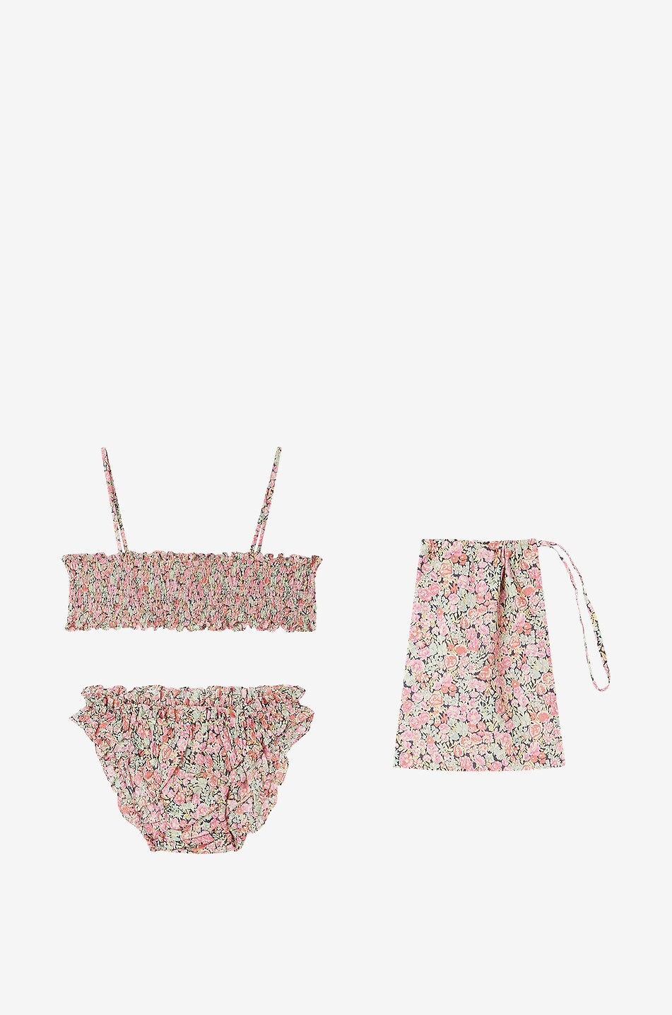 Bikini en coton bio fleuri fille Finlay
