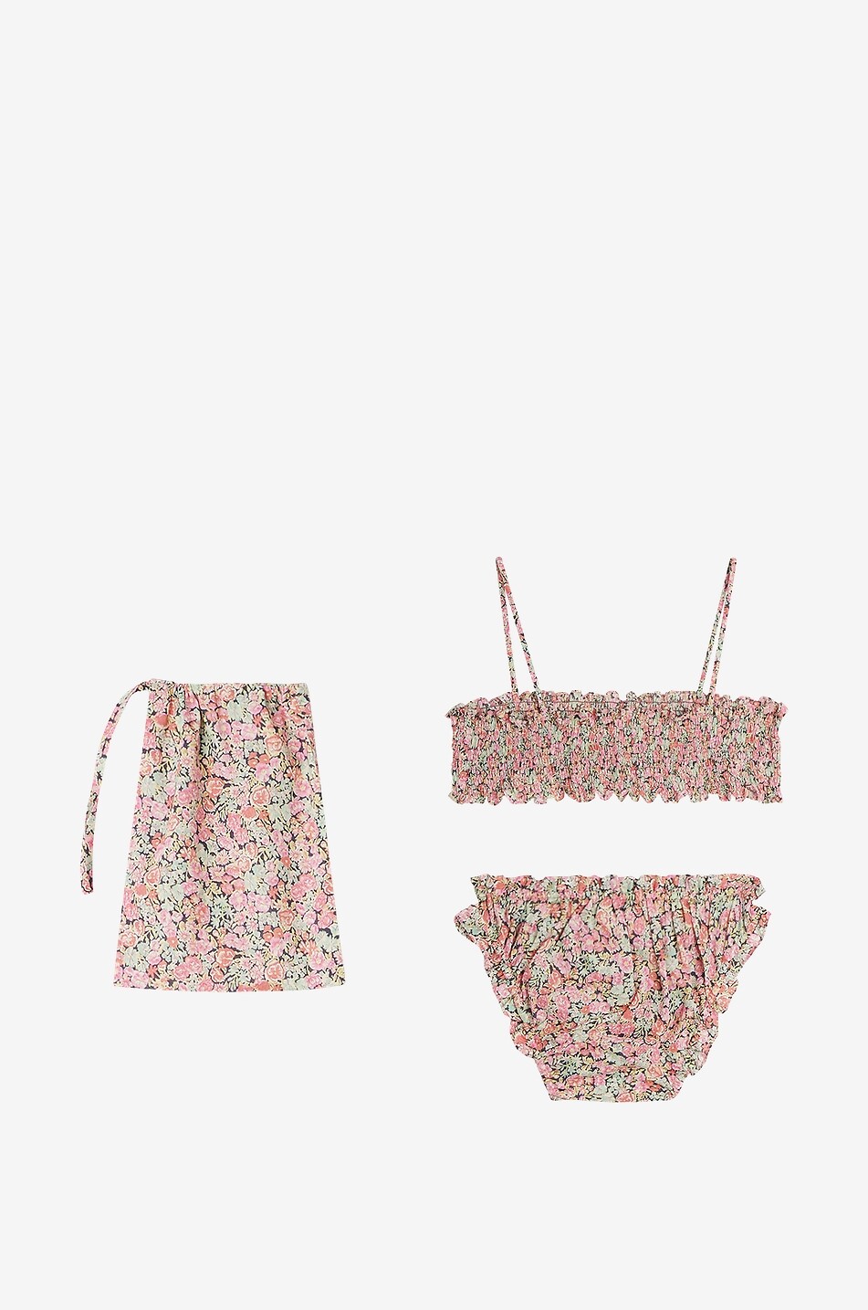 Bikini en coton bio fleuri fille Finlay