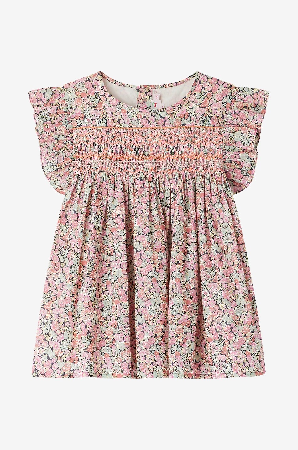 Fidjy floral cotton girl's blouse