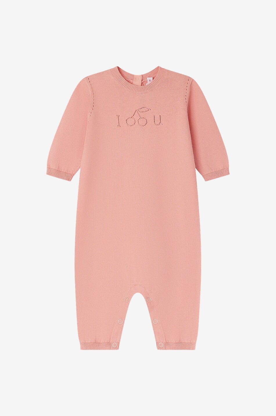 BONPOINT Baby-Lochstrick-Baumwolloverall Atilou Baby ROSA 1