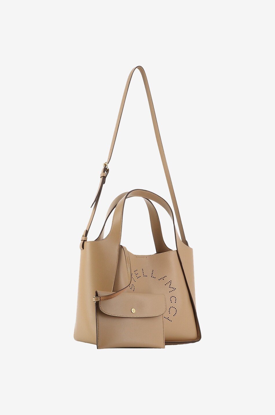 Sac a bandouliere en cuir synthetique esprit cabas STELLA LOGO