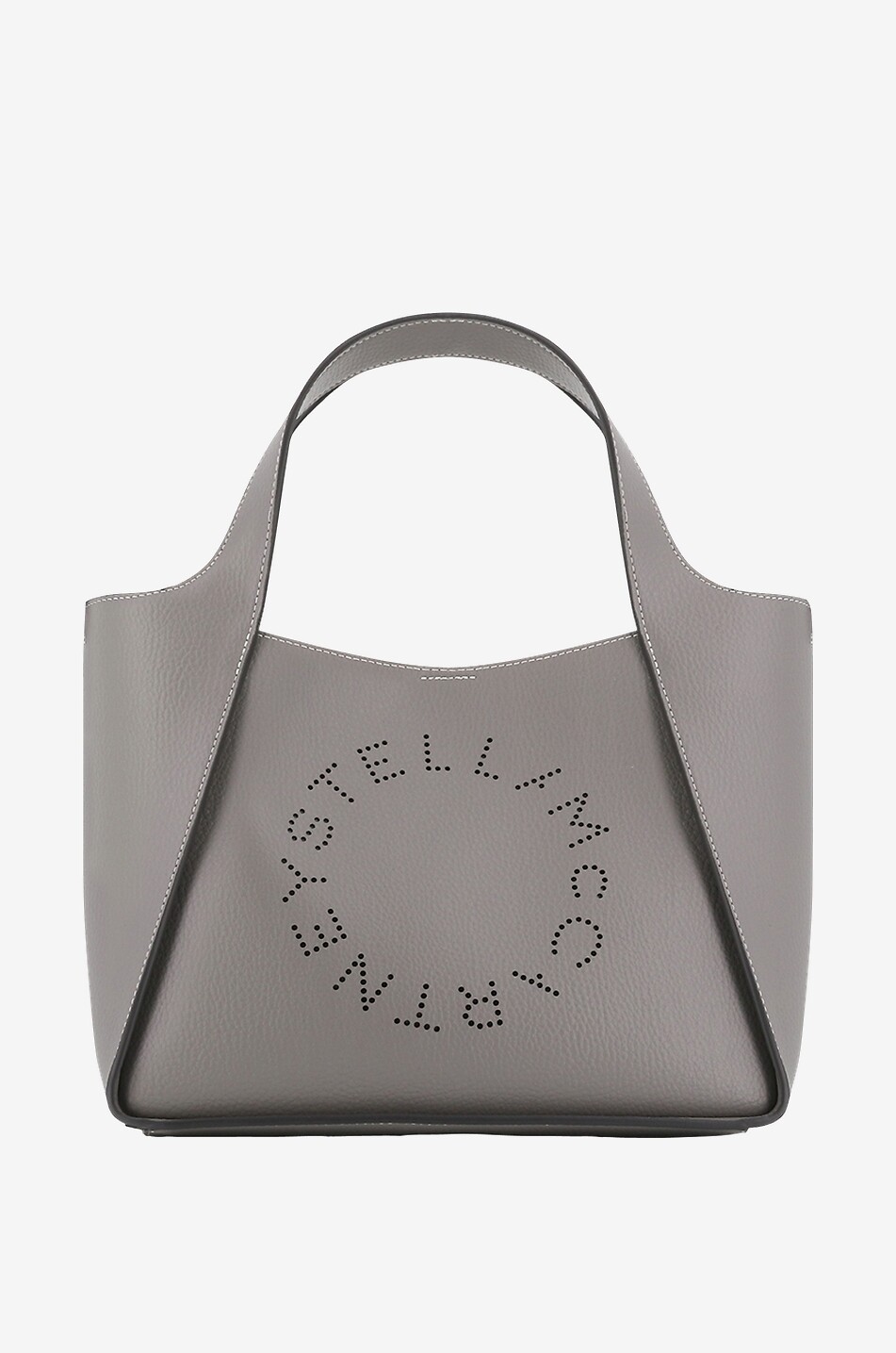 STELLA McCARTNEY Stella Logo cross body bag in grained faux leather Women GREY 1
