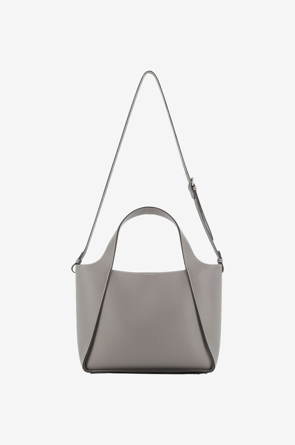 STELLA McCARTNEY Stella Logo cross body bag in grained faux leather Women GREY 3