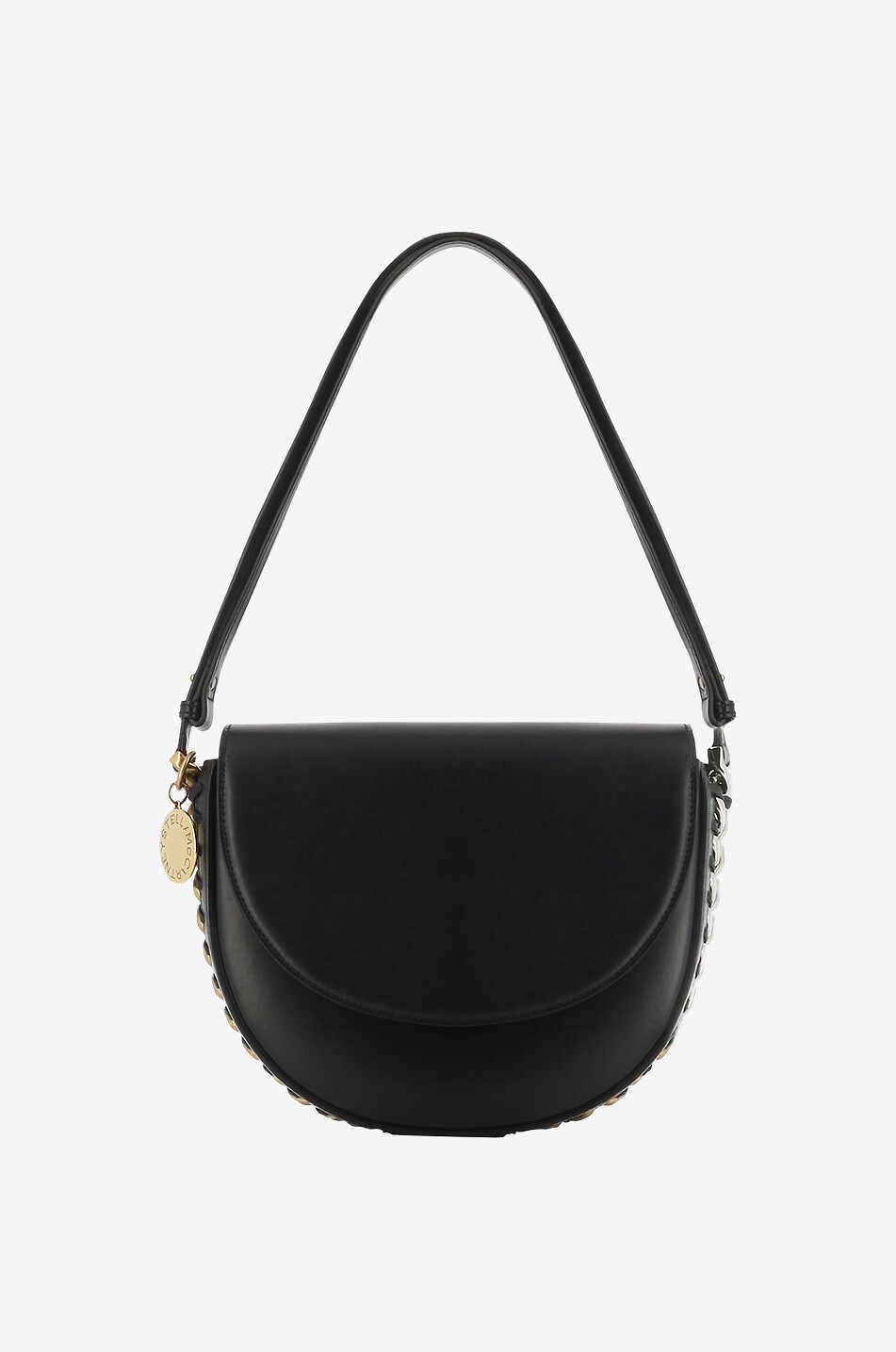 STELLA McCARTNEY Frayme Medium Flap faux leather shoulder bag Women BLACK 1